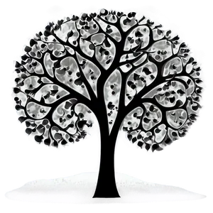 Black And White Tree In Abstract Style Png 06252024 PNG image