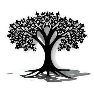 Black And White Tree In Abstract Style Png Xpy49 PNG image