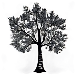 Black And White Tree In Autumn Scene PNG 06252024 PNG
