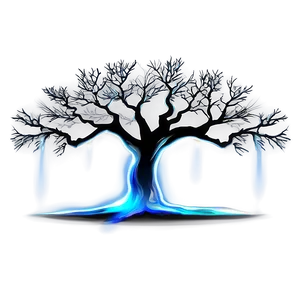 Black And White Tree With Light Background PNG Qkg PNG