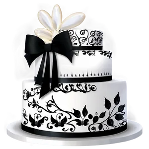 Black And White Wedding Cake Png Wny10 PNG image