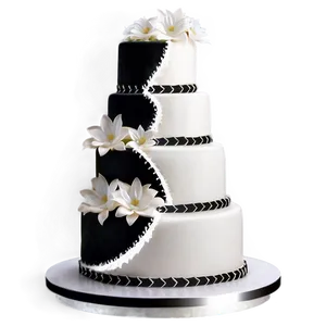 Black And White Wedding Cake PNG Xoq PNG