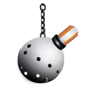 Black And White Wrecking Ball PNG 06112024