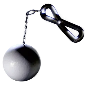 Black And White Wrecking Ball PNG 3