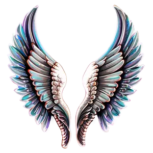 Black Angel Wings Drawing PNG 05042024