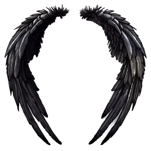 Black Angel Wings Drawing PNG Oyd54