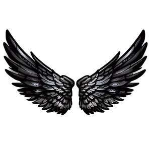 Black Angel Wings Drawing PNG Tte