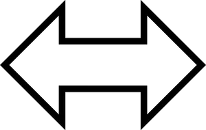 Black Arrow Outline Graphic PNG image