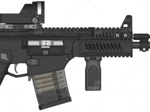Black Assault Rifle P N G Image