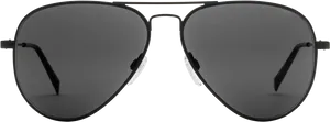 Black Aviator Sunglasses Product Photo