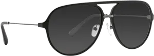 Black Aviator Sunglasses Transparent Background PNG image