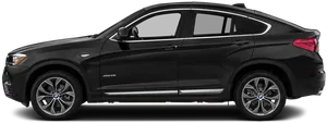 Black B M W X6 Side View PNG