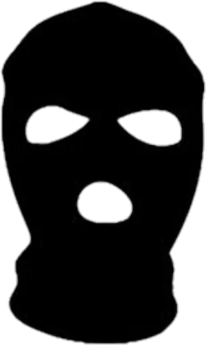 Black Balaclava Ski Mask PNG image