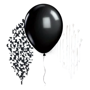 Black Balloons PNG Fht84