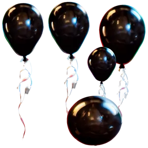 Black Balloons PNG Qdw72