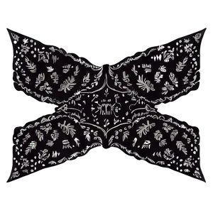 Black Bandana Motif PNG 06122024