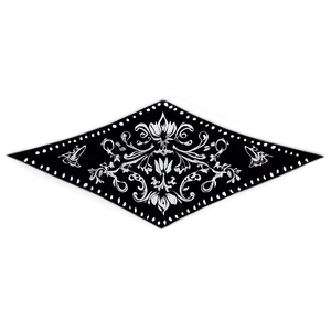 Black Bandana Pattern Png 05242024 PNG image