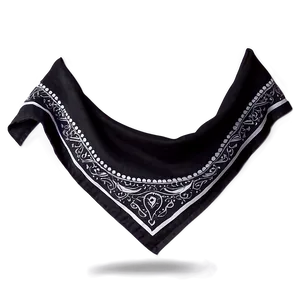 Black Bandana Scarf PNG 06122024