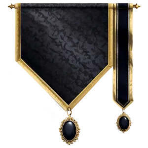 Black Banner C PNG image