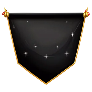 Black Banner For Celebration PNG 06132024
