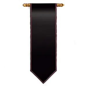 Black Banner With Border PNG 06132024