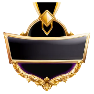 Black Banner With Border PNG 06132024