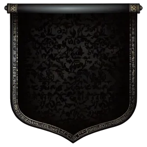 Black Banner With Border PNG Lms50 PNG