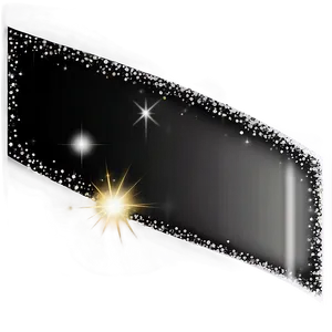 Black Banner With Sparkles PNG 06132024