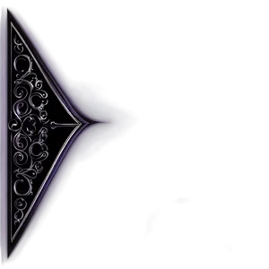 Black Banner With Swirls PNG 06132024