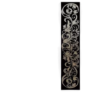 Black Banner With Swirls PNG 06132024