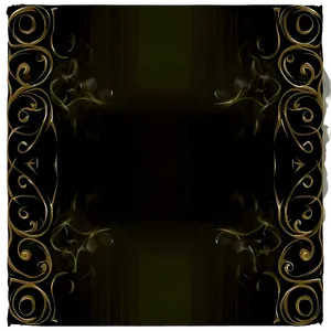 Black Banner With Swirls PNG Lab