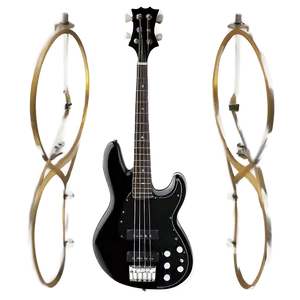 Black Bass Guitar Png Wqb PNG image