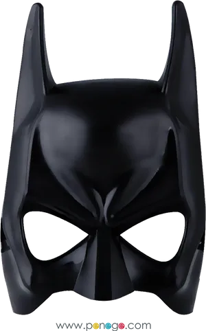 Black Batman Mask Iconic Design PNG