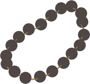 Black Bead Necklace Clipart