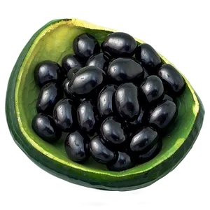 Black Bean Closeup PNG Xyp17