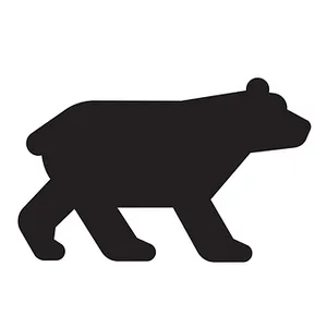 Black Bear Silhouette Icon PNG image