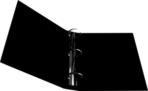 Black Binder Open Vector PNG