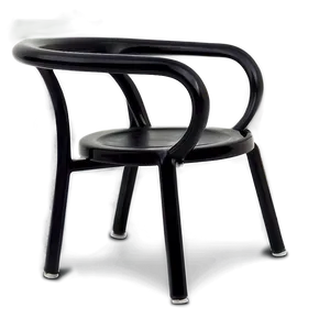 Black Bistro Chair PNG 96