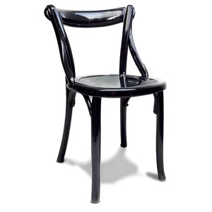Black Bistro Chair PNG Aek