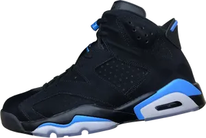 Black Blue High Top Sneaker PNG image