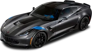 Black Blue Sports Car PNG image