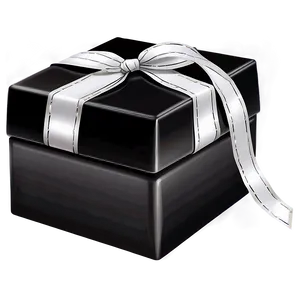 Black Box With White Ribbon Png 15 PNG image