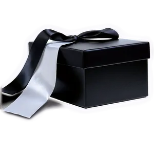 Black Box With White Ribbon Png Gia77 PNG image