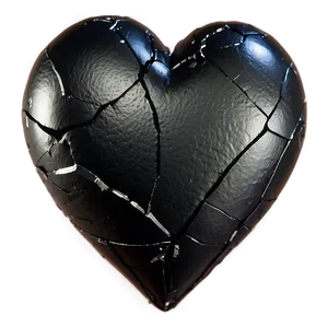 Black Broken Heart Clipart Png 06252024 PNG image