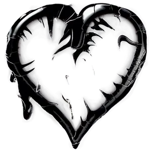 Black Broken Heart Clipart Png Ewt5 PNG image