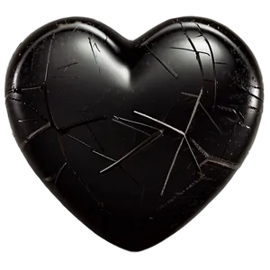 Black Broken Heart Emoji PNG 06252024 PNG