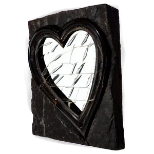 Black Broken Heart In Glass PNG Pqf