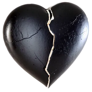 Black Broken Heart Symbol Png 23 PNG image