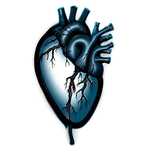 Black Broken Heart Tattoo Design Png 46 PNG image