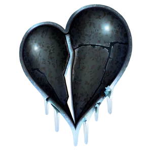 Black Broken Heart Transparent Background Png Vqr34 PNG image